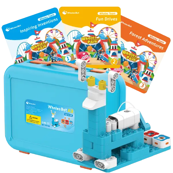  WhalesBot B3 Pro Coding Robot - 24-in-1 STEM Robotic Kit for  Kids 4-6, Screen-Free Coding Pen & Cards, Early STEM Education