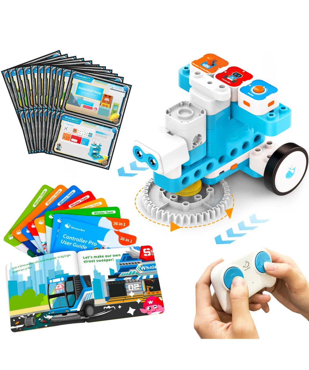 WhalesBot A7 Pro | Coding with Dual Controllers (36 Projects)