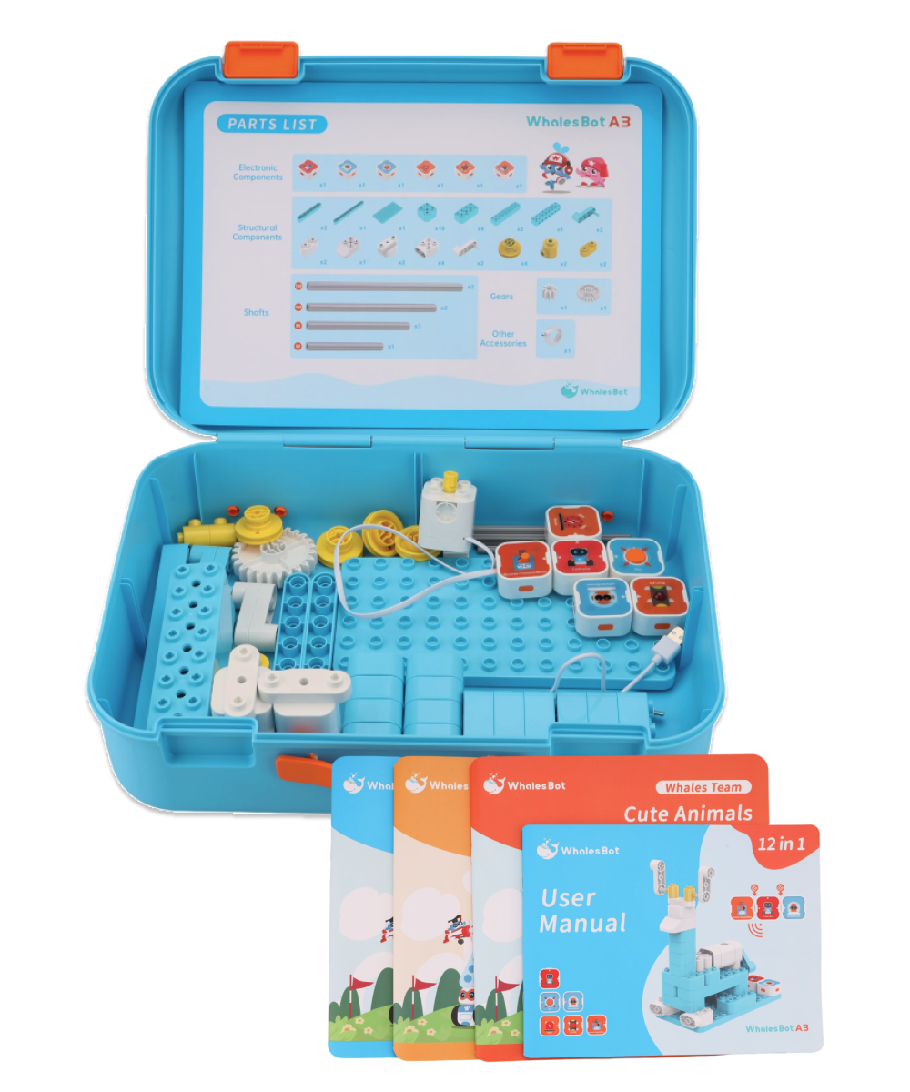 WhalesBot A3 | Enjoy Coding with Magnetic Blocks (12 Projects)