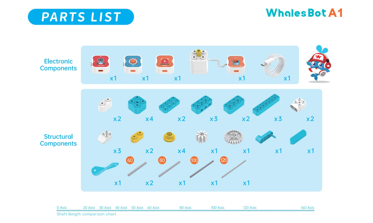 Magnetic Coding Set WhalesBot A1 | Coding with Magnetic Blocks (8 Projects)